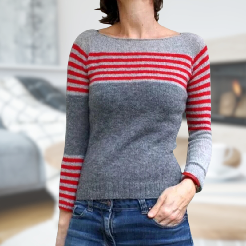 Alia | Gestrickter Pullover Mit Rundhalsausschnitt