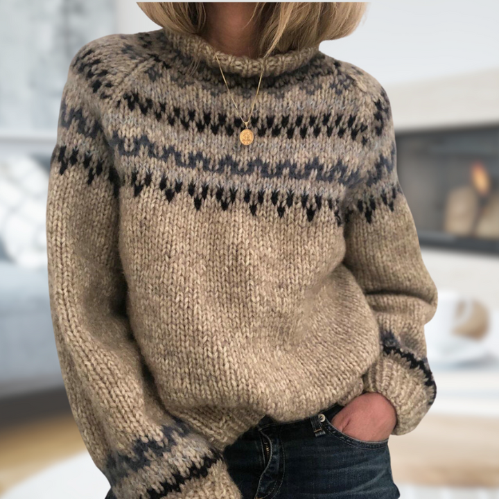 Frances | Klassisch Gemusterter Pullover