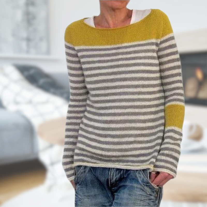 Alia | Gestrickter Pullover Mit Rundhalsausschnitt