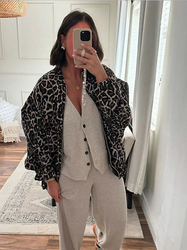 Althena | Leopard Bomberjacke