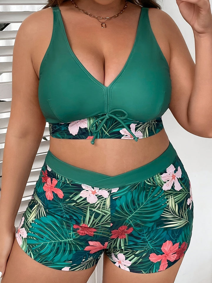 Hailey | Schmeichelhaftes Tropical Print Bikini Set